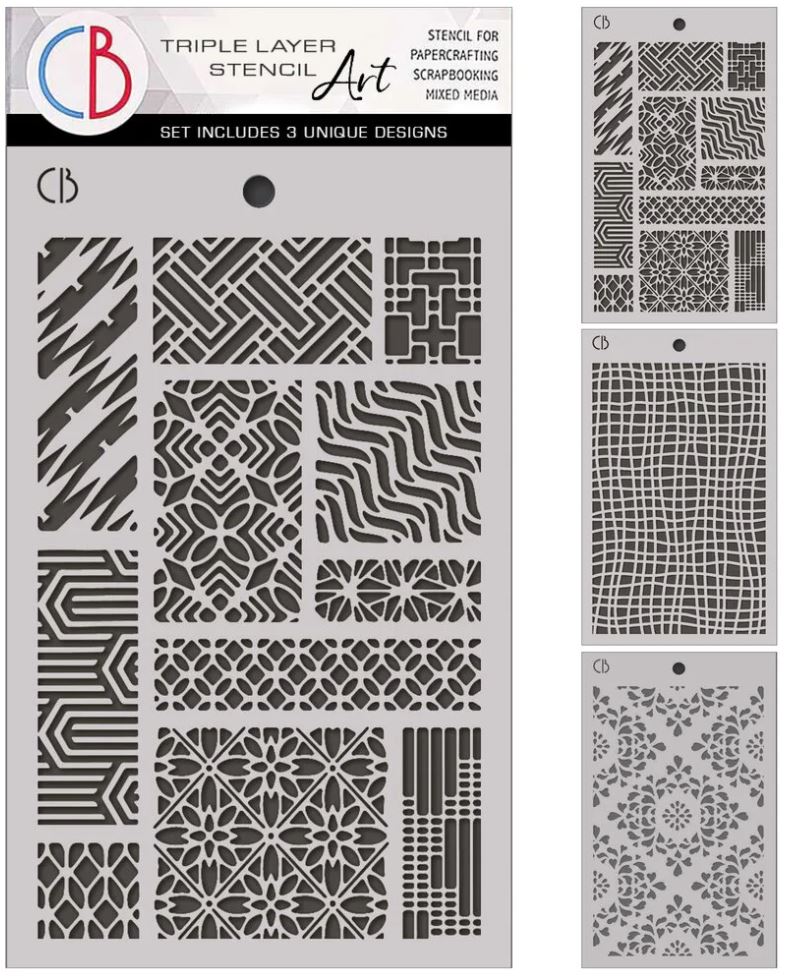 Ciao Bella Eastern Journey 5x8 Inch Stencil Mix Triple Layer Set (MSX012) 